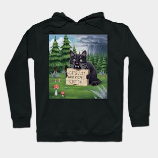 ai generated cats just want respect so get out Hoodie